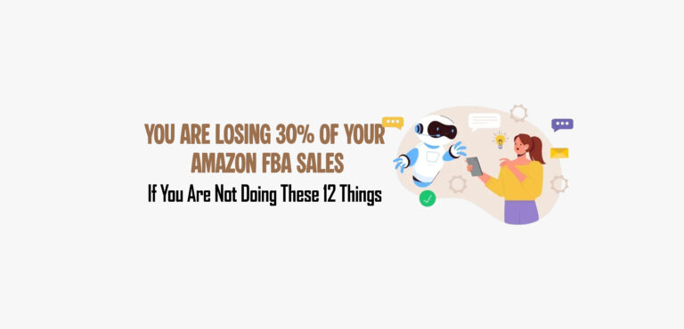 Amazon FBA sales leak infographic showing the four biggest areas where sellers lose conversions and revenue.